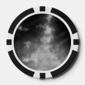 Douanenaam Grijs Monochroom Poker Chips (Voorkant)