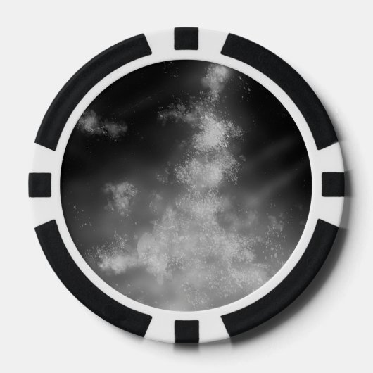 Douanenaam Grijs Monochroom Poker Chips (Voorkant)