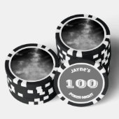 Douanenaam Grijs Monochroom Poker Chips (Opstapeling)