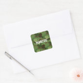Douanenaam Groene Camouflage/Militaire Stickers (Envelop)