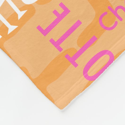 Douanenaam Heet Roze Sinaasappel Herhalend Patroon Fleece Deken (Hoek)