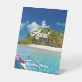 Douanenaam Holiday Reclamebord Met Voetstuk (Voorkant)