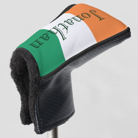 Douanenaam Ierse Vlag pcnt Golfheadcover (3/4 voorkant)