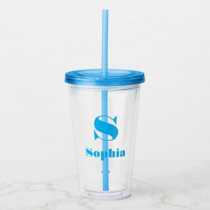 Douanenaam Initiaal Stevige Kleur Acryl Drinkbeker