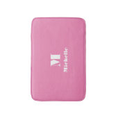 Douanenaam Initiaal Stevige Kleur Badmat (Voorkant Verticaal)