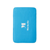 Douanenaam Initiaal Stevige Kleur Badmat (Voorkant Verticaal)