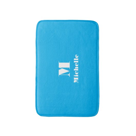 Douanenaam Initiaal Stevige Kleur Badmat (Voorkant Verticaal)