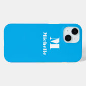 Douanenaam Initiaal Stevige Kleur Case-Mate iPhone Case (Achterkant (horizontaal))