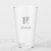 Douanenaam Initiaal Stevige Kleur Glas (Achterkant)
