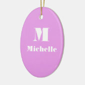 Douanenaam Initiaal Stevige Kleur Keramisch Ornament (Links)