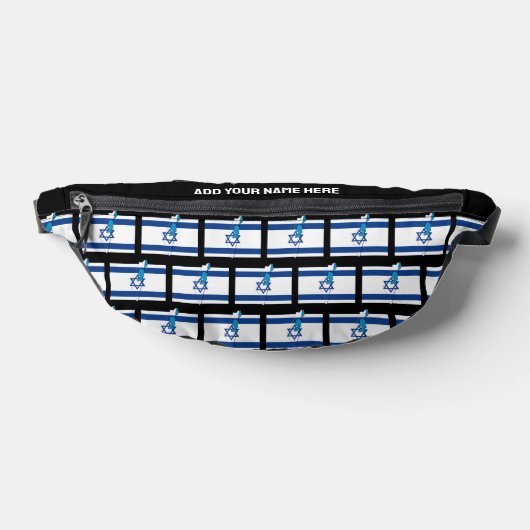 Douanenaam ISRAËLISCHE VLAG VAN ISRAËL Fanny Pack Heuptasje (Liggend)