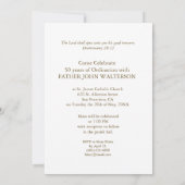 Douanenaam & Jaar, 1e Jubileum van Ordinatie Kaart (Achterkant)