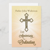 Douanenaam & Jaar, 1e Jubileum van Ordinatie Kaart (Voorkant / Achterkant)