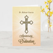 Douanenaam & Jaar, 1ste Jubileum van Ordinatie, Kaart (Gele Bloem)