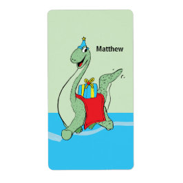 Douanenaam, Jongen, Verjaardag Dinosaurus Etiket