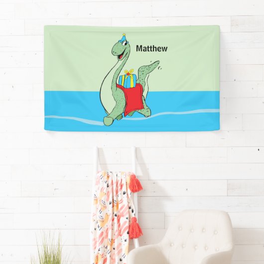 Douanenaam, Jongen, Verjaardag Dinosaurus Spandoek (Insitu)