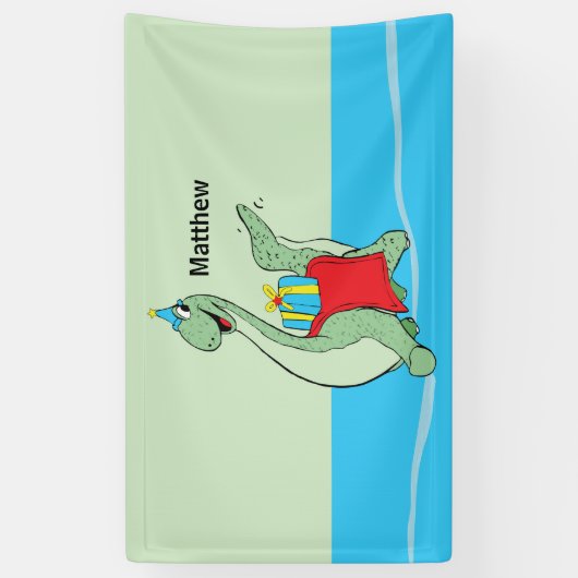 Douanenaam, Jongen, Verjaardag Dinosaurus Spandoek (Verticaal)