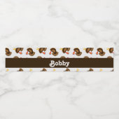 Douanenaam kalkoenvogels op grijs waterfles etiket (Enkel label)