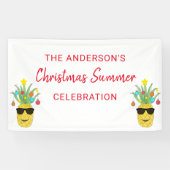 Douanenaam Kerstmis Zomerviering Spandoek (Horizontaal)