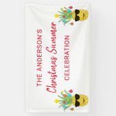 Douanenaam Kerstmis Zomerviering Spandoek (Verticaal)