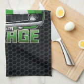 Douanenaam Klassieke Amerikaanse Spier Auto Garage Theedoek (Quarter Fold)