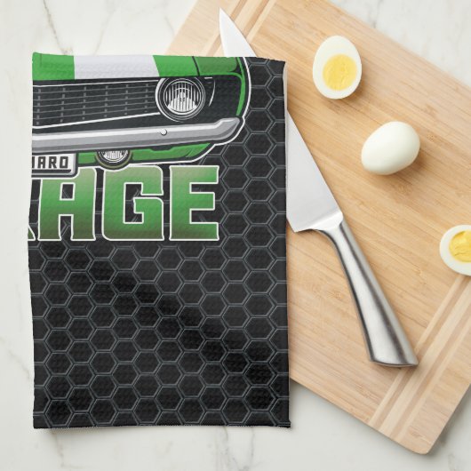 Douanenaam Klassieke Amerikaanse Spier Auto Garage Theedoek (Quarter Fold)