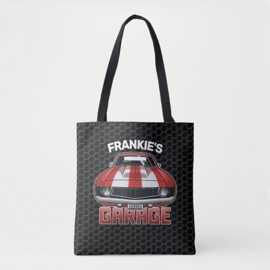 Douanenaam Klassieke Amerikaanse Spier Auto Garage Tote Bag (Voorkant)