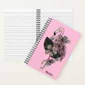 Douanenaam & Kleur Roze Flamingo Notitieboek (Binnen)