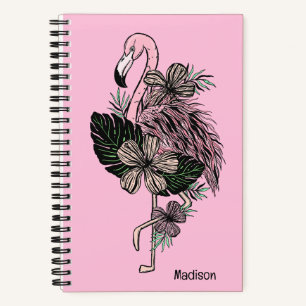 Douanenaam & Kleur Roze Flamingo Notitieboek