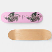 Douanenaam & Kleur Roze Flamingo Persoonlijk Skateboard (Horizontaal)