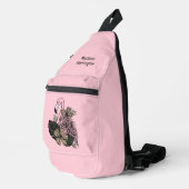 Douanenaam & Kleur Roze Flamingo Sling Bag (Rechterhoek)
