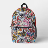 Douanenaam Kleurrijke College Doodles Patroon Bedrukte Rugzak (Voorkant)
