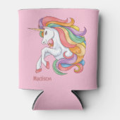 Douanenaam Kleurrijke Eenhoorn Blikjeskoeler (Voorkant)