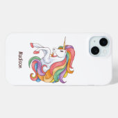 Douanenaam Kleurrijke Eenhoorn Case-Mate iPhone Case (Achterkant (horizontaal))