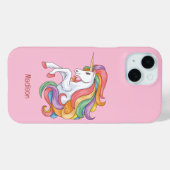 Douanenaam Kleurrijke Eenhoorn Case-Mate iPhone Case (Achterkant (horizontaal))