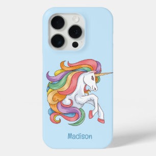 Douanenaam Kleurrijke Eenhoorn iPhone 15 Pro Case