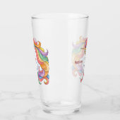 Douanenaam Kleurrijke Eenhoorn Glas (Links)