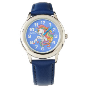 Douanenaam Kleurrijke Eenhoorn Horloge