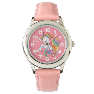 Douanenaam Kleurrijke Eenhoorn Horloge