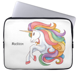 Douanenaam Kleurrijke Eenhoorn Laptop Sleeve