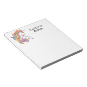 Douanenaam Kleurrijke Eenhoorn Notitieblok (Schuin)