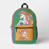 Douanenaam Kleurrijke Eenhoorns Bedrukte Rugzak (Voorkant)