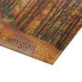 Douanenaam Kleurrijke Herfstweg Snijplank (Hoek)