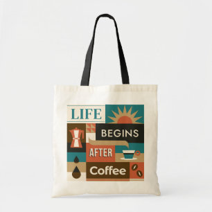 Douanenaam Kleurrijke Koffiecitaten Tote Bag