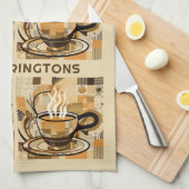 Douanenaam Koffiepatroon Theedoek (Quarter Fold)