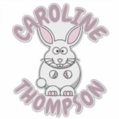 Douanenaam Konijnendier Boerderij Sticker (Voorkant)