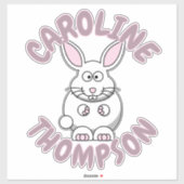 Douanenaam Konijnendier Boerderij Sticker (Vel)