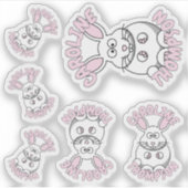 Douanenaam Konijnendier Boerderij Sticker (Voorkant)