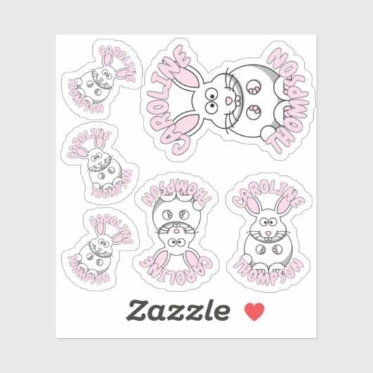 Douanenaam Konijnendier Boerderij Sticker (Vel)