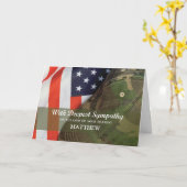 Douanenaam Leger Militaire Soldaat Sympathie Pet Kaart (Gele Bloem)